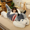 50-120cm Giant Dog Plush Toys Soft Stuffed Husky Long Pillow Cartoon Animal Doll Sleeping Cushion Home Bed Decor Kids Baby Gift
