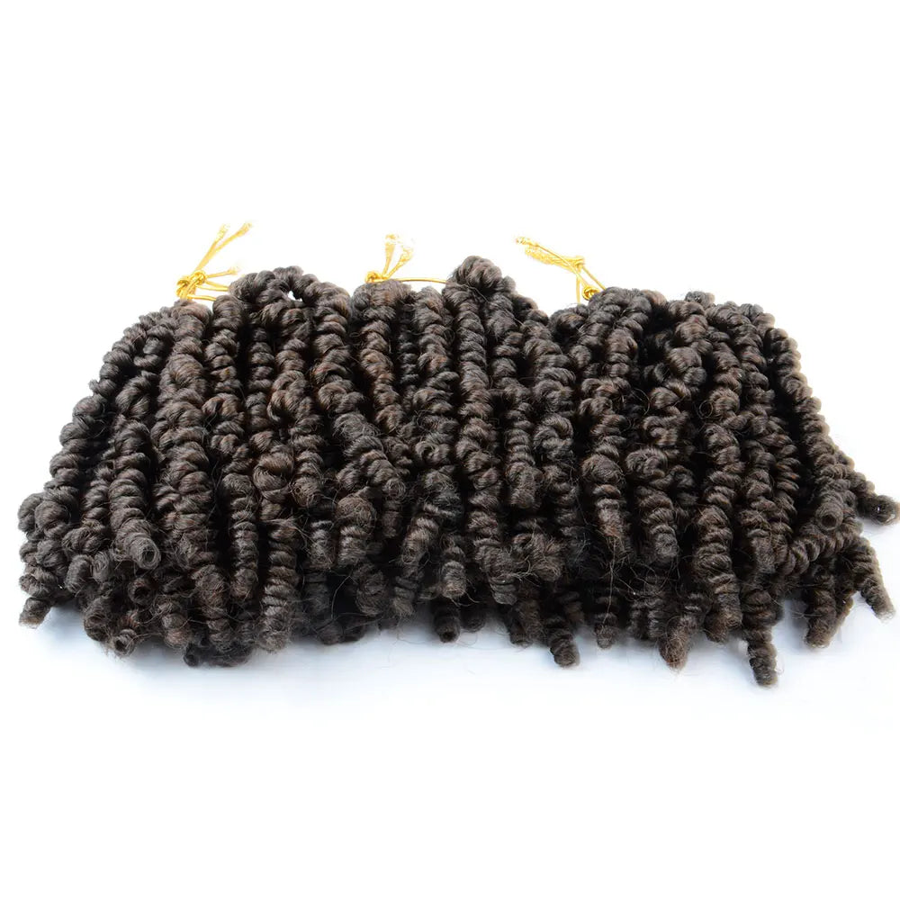 Bob Spring Twist Hair Prelooped Crochet Hair Braids 6 Inch synthetic Short passion twist hair pre twisted By Flyteng