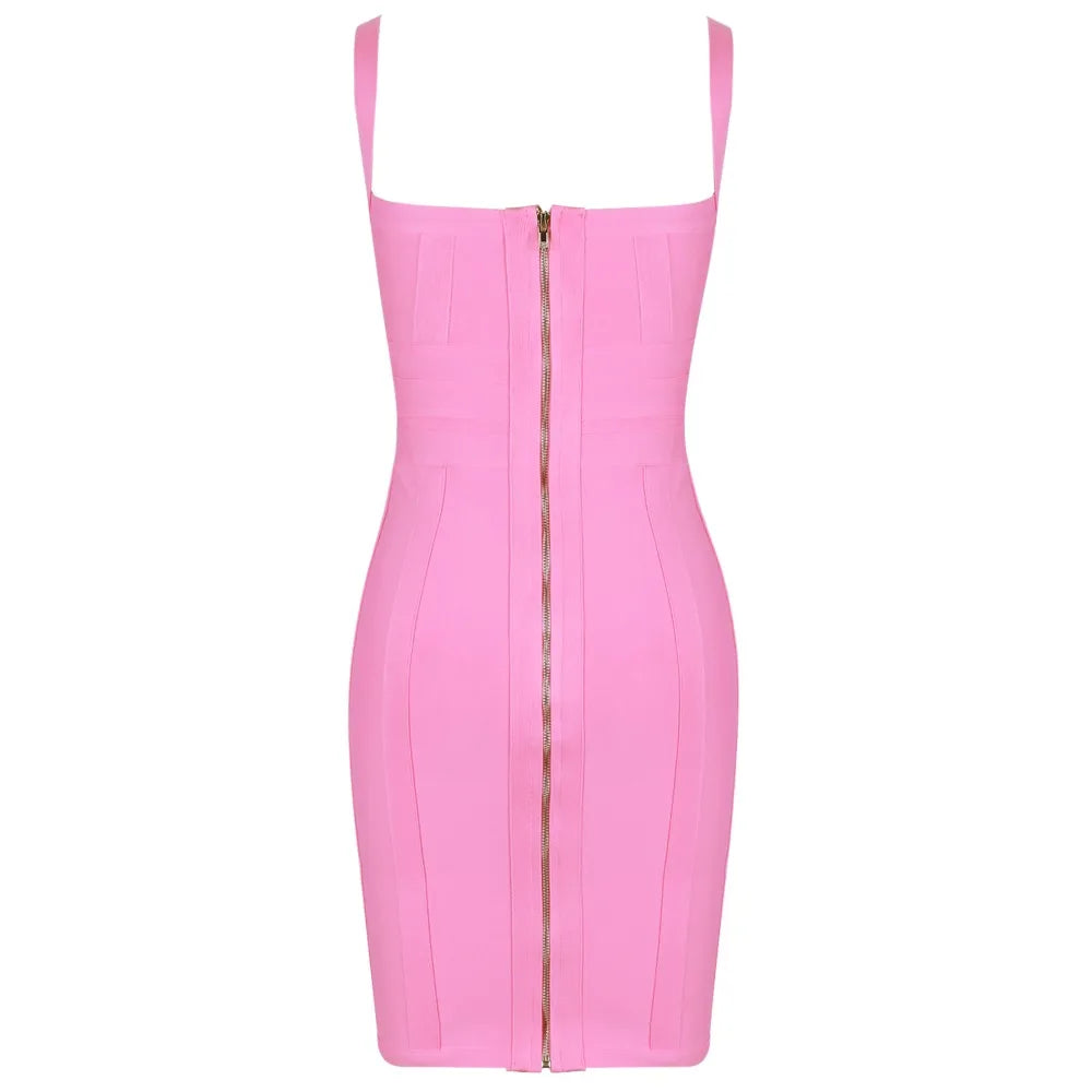 bandage dress summer orange bodycon dresses for women 2022 sexy spaghetti royal blue club celebrity party dress birthday outfit