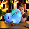 1pc 35CM Glowing Heart Shaped Plush Pillow Stuffed Decorate I LOVE U Colorful Luminous Toy Kids Companion Present Lovers Gift