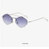Rimless Diamond Sunglasses Square Women Men Retro Sun Glasses Brand Designer Eyewear UV400 Shades Oculos Female Gafas