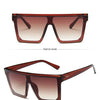 15 colors Flat Top Sunglasses Men Women Brand Designer Square Shades Gradient Sun Glasses Men Cool One Piece UV400 Mirror