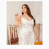 Large size Women's Sleepwears Dress Homewear Solid Thin Satin Nightdress Summer Sleepwear Sexy Plus Size Dresses Nightgown