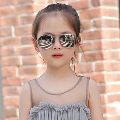 Classic Aviation sunglasses For Boy And Girl Colorful Mirror Pilot Sun Glasses Children Sunglasses Kids Sunglasses Eyewear
