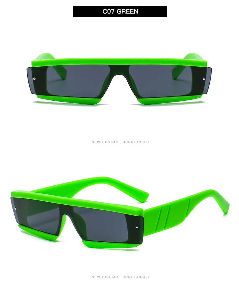 Rimless Square Sunglasses Women Punk Vintage Brand Green Black Shades Sun Glasses Men Trend Female Eyewear Designer Oculos