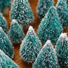 8-Piece Mini Christmas Tree Sisal Silk Cedar - Decoration Small Christmas Tree - Gold Silver Blue Green White Festive Tree