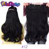DinDong Clips In Hair Extensions 32Inch Synthetic Wavy 210G Premium Heat Resistant Hair 613# Blonde Brown 19 Colors Available