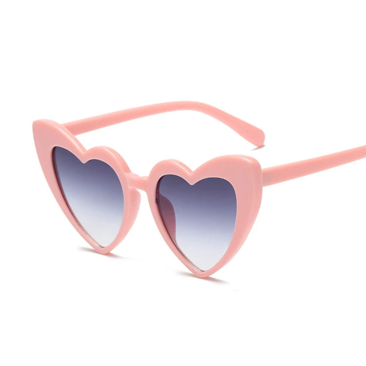 Love Heart Cat Eye Sunglasses Woman Vintage Christmas Gift Black Pink Red Heart Shape Sun Glasses For Woman Uv400