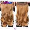 DinDong Clips In Hair Extensions 32Inch Synthetic Wavy 210G Premium Heat Resistant Hair 613# Blonde Brown 19 Colors Available