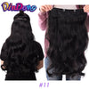 DinDong Clips In Hair Extensions 32Inch Synthetic Wavy 210G Premium Heat Resistant Hair 613# Blonde Brown 19 Colors Available