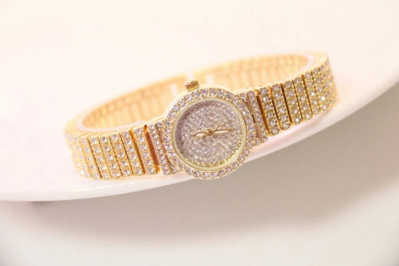 BS Women Watch Famous Luxury Brands Diamond Ladies Wrist Watches Female Small Wristwatch Rose Gold Watch Women Montre Femme 2022