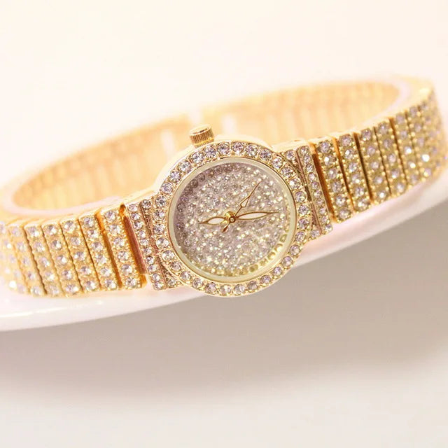 BS Women Watch Famous Luxury Brands Diamond Ladies Wrist Watches Female Small Wristwatch Rose Gold Watch Women Montre Femme 2022