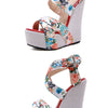 Eilyken Designer Buckle Strap Platform Wedges Women's Sandals Fashion Silk Open Toe High Heels Banquet Party Shoes