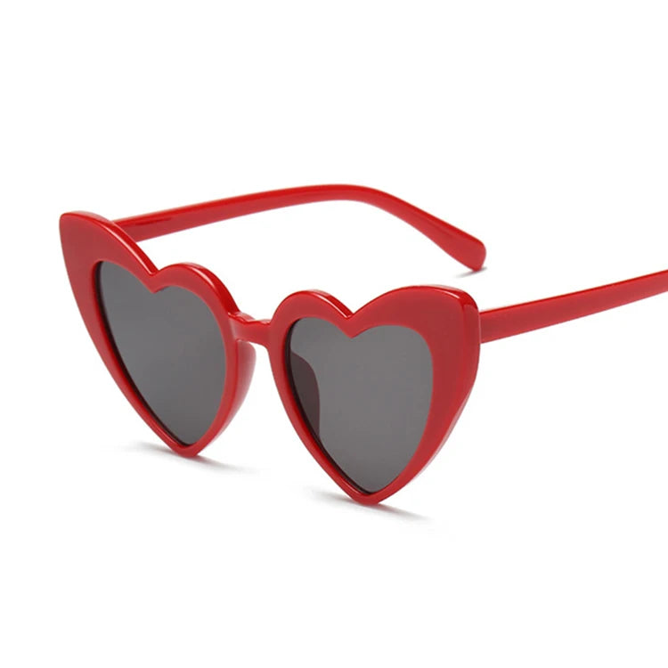 Love Heart Cat Eye Sunglasses Woman Vintage Christmas Gift Black Pink Red Heart Shape Sun Glasses For Woman Uv400