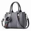 Embroidery Messenger Bags Women Leather Handbags Bags for Women Sac a Main Ladies hair ball Hand Bag