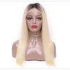 13x6 Lace Frontal Wig Brazilian Straight Human Hair Wig 2 Tone Dark Root 1B 613 Ombre Blonde Lace Front Wigs For Black Women 40"