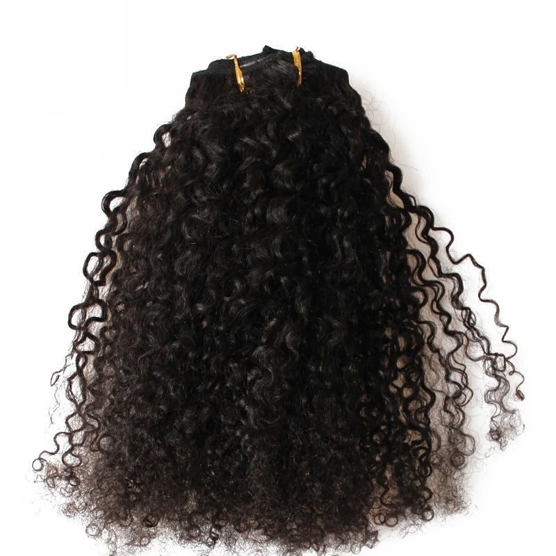 3B 3C Kinky Curly Clip In Hair Extensions Human Hair Afro Kinky Curly Clip Ins Bundles For Black Women 4A Dolago Full Head Sets
