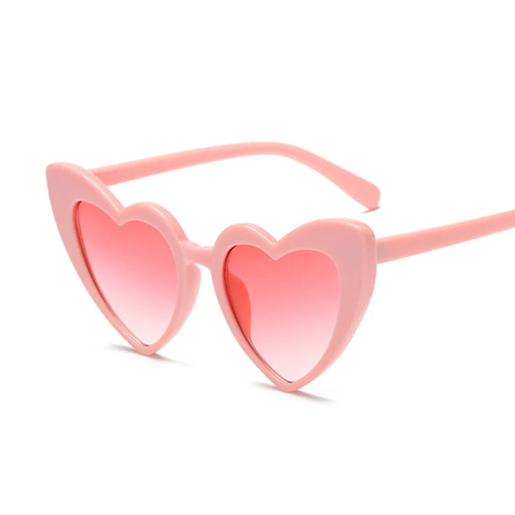 Love Heart Cat Eye Sunglasses Woman Vintage Christmas Gift Black Pink Red Heart Shape Sun Glasses For Woman Uv400