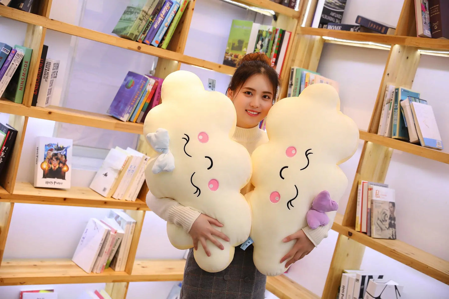 Giant New Style Kawaii Cloud Pillow Soft stuffed Cushion Lovey Smile Cloud Plush Toy For Child Baby Kid Girl lovely Gift