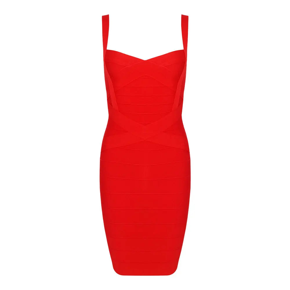 Quality Fuchsia Red Bandage Dress 2023 For Girl SweetHeart Mini Pencil Slim Dress Bodycon XL Purple Black White Party Vestidos