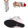 Eilyken Designer Buckle Strap Platform Wedges Women's Sandals Fashion Silk Open Toe High Heels Banquet Party Shoes