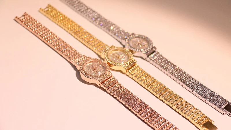 BS Women Watch Famous Luxury Brands Diamond Ladies Wrist Watches Female Small Wristwatch Rose Gold Watch Women Montre Femme 2022