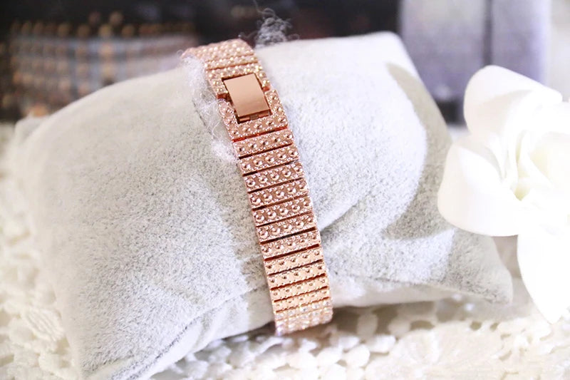 BS Women Watch Famous Luxury Brands Diamond Ladies Wrist Watches Female Small Wristwatch Rose Gold Watch Women Montre Femme 2022