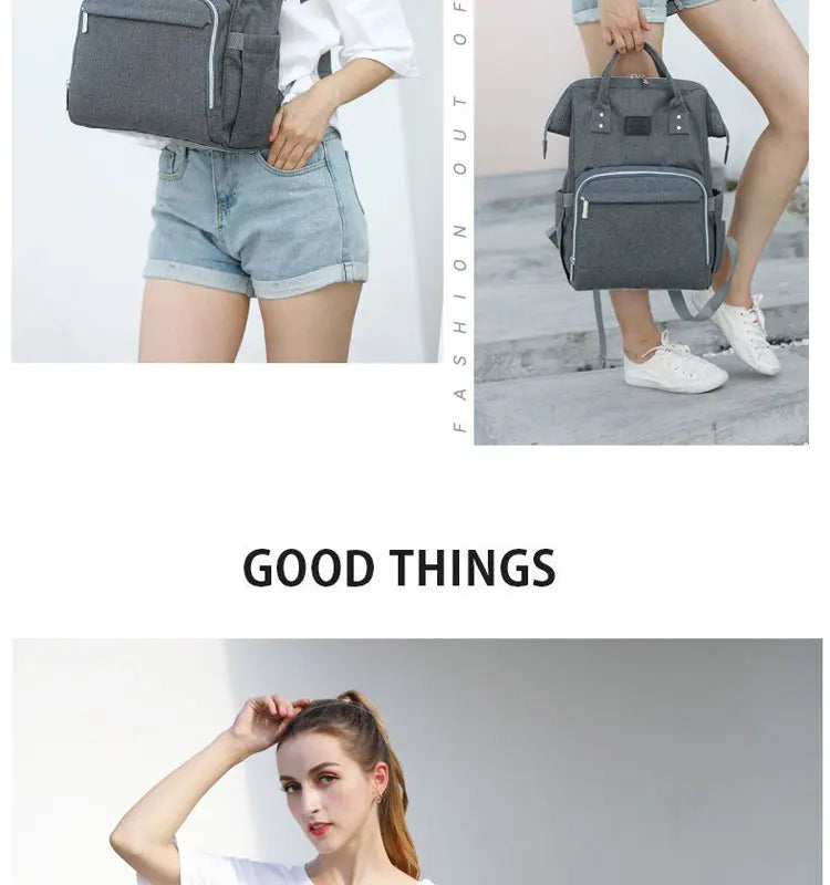 Nappy Backpack Bag Mummy Large Capacity Bag Mom Baby Multi-function Waterproof Outdoor Travel Diaper Bags For Baby Care