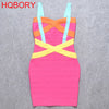 Quality Fuchsia Red Bandage Dress 2023 For Girl SweetHeart Mini Pencil Slim Dress Bodycon XL Purple Black White Party Vestidos
