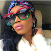 Luxury Italy Brand Oversized Square Sunglasses Women Retro Brand Designer Big Frame Sun Glasses Female Green Red Oculos 1159R