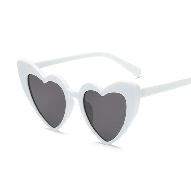 Love Heart Cat Eye Sunglasses Woman Vintage Christmas Gift Black Pink Red Heart Shape Sun Glasses For Woman Uv400
