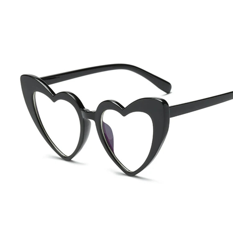 Love Heart Cat Eye Sunglasses Woman Vintage Christmas Gift Black Pink Red Heart Shape Sun Glasses For Woman Uv400