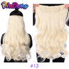 DinDong Clips In Hair Extensions 32Inch Synthetic Wavy 210G Premium Heat Resistant Hair 613# Blonde Brown 19 Colors Available
