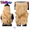 DinDong Clips In Hair Extensions 32Inch Synthetic Wavy 210G Premium Heat Resistant Hair 613# Blonde Brown 19 Colors Available