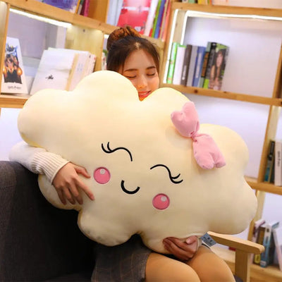 Giant New Style Kawaii Cloud Pillow Soft stuffed Cushion Lovey Smile Cloud Plush Toy For Child Baby Kid Girl lovely Gift