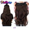 DinDong Clips In Hair Extensions 32Inch Synthetic Wavy 210G Premium Heat Resistant Hair 613# Blonde Brown 19 Colors Available