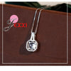 Classic Style 925 Sterling Silver Necklace And Pendants Jewelry For Women Box Chain Luxurious Big CZ Crystal Stone Accessories