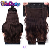 DinDong Clips In Hair Extensions 32Inch Synthetic Wavy 210G Premium Heat Resistant Hair 613# Blonde Brown 19 Colors Available