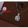 Classic Style 925 Sterling Silver Necklace And Pendants Jewelry For Women Box Chain Luxurious Big CZ Crystal Stone Accessories