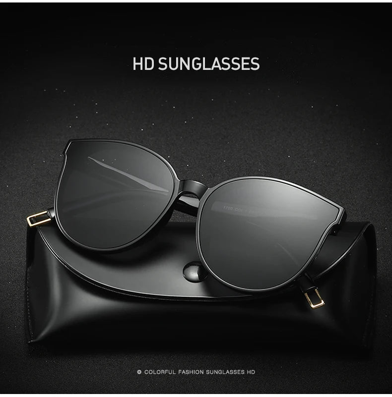Stylish cat eye sunglasses Woman Color Luxury popular Sunglasses Men Woman  Twin Beam Oversized Sun Glasses Oculos De Sol UV400