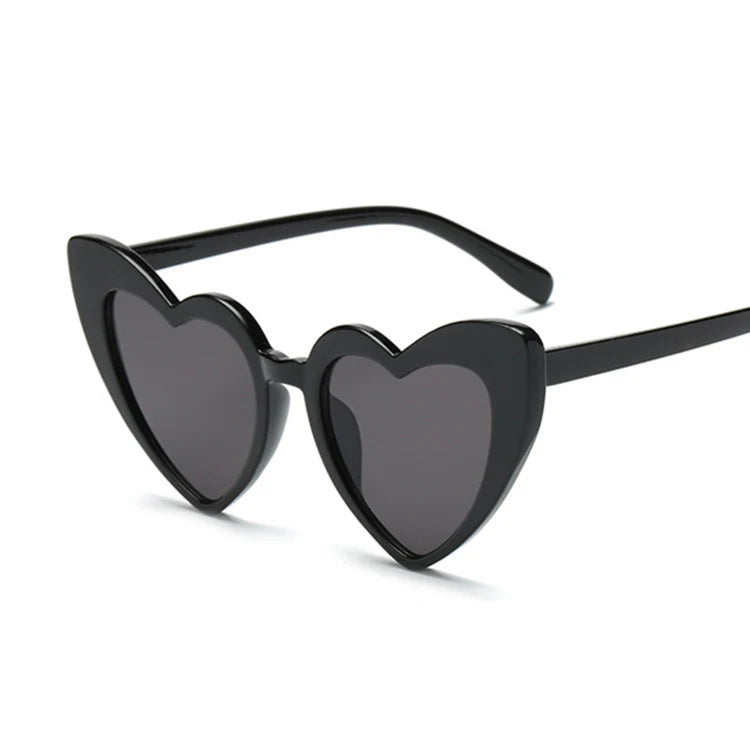 Love Heart Cat Eye Sunglasses Woman Vintage Christmas Gift Black Pink Red Heart Shape Sun Glasses For Woman Uv400