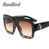 Luxury Italy Brand Oversized Square Sunglasses Women Retro Brand Designer Big Frame Sun Glasses Female Green Red Oculos 1159R