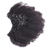 4B 4C Afro Kinky Curly Clip In Human Hair Extensions 100% Mongolian Virgin Hair Human Natural Black Clip Ins Afro Bundle YouMay