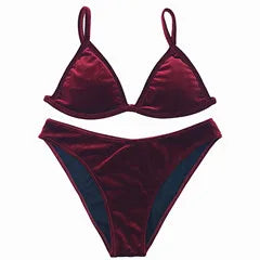 Cikini-Brazilian bikini set for women, sexy swimsuit, push up, beach clothing, summer