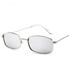 New Small Rectangle Retro Sunglasses Men Brand Designer Red Metal Frame Clear Lens Sun Glasses Women Unisex UV400