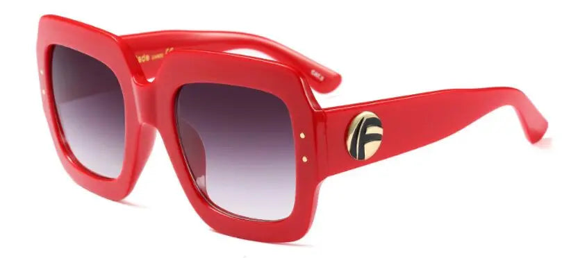 Luxury Italy Brand Oversized Square Sunglasses Women Retro Brand Designer Big Frame Sun Glasses Female Green Red Oculos 1159R