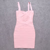 Quality Fuchsia Red Bandage Dress 2023 For Girl SweetHeart Mini Pencil Slim Dress Bodycon XL Purple Black White Party Vestidos