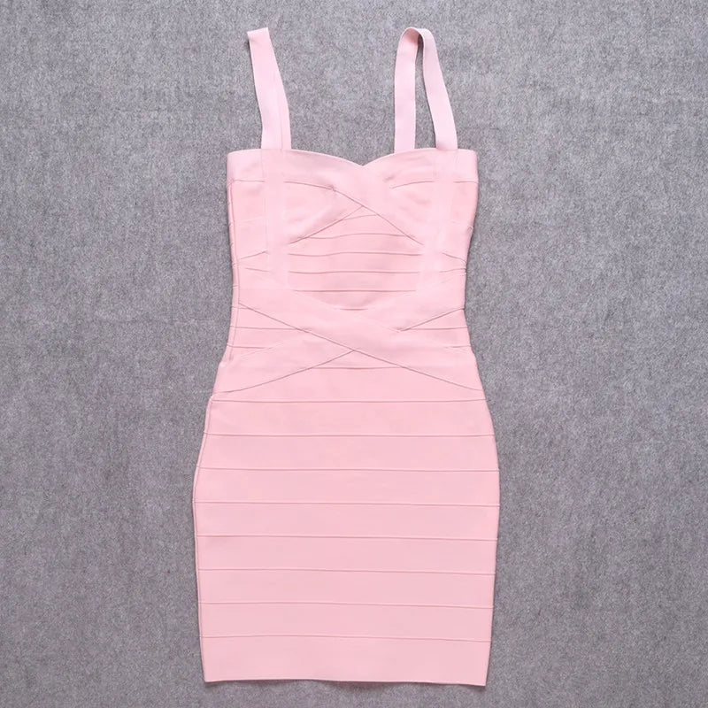 Quality Fuchsia Red Bandage Dress 2023 For Girl SweetHeart Mini Pencil Slim Dress Bodycon XL Purple Black White Party Vestidos