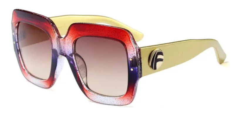 Luxury Italy Brand Oversized Square Sunglasses Women Retro Brand Designer Big Frame Sun Glasses Female Green Red Oculos 1159R