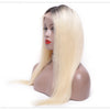 13x6 Lace Frontal Wig Brazilian Straight Human Hair Wig 2 Tone Dark Root 1B 613 Ombre Blonde Lace Front Wigs For Black Women 40"